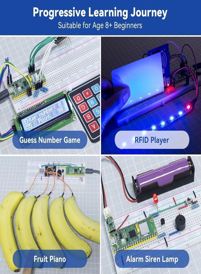 SunFounder Raspberry Pi Pico W Ultimate Starter Kit with Online Tutorials, RoHS Compliant, 450+ Items, 117 Projects, MicroPython, C/C++ (Compatible with Arduino IDE) - Image 3